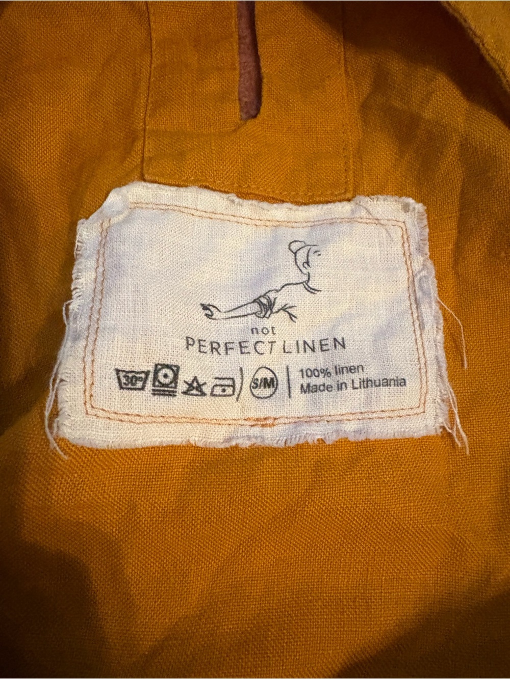 NotPERFECTLINEN Bay top S/M in Saffron - Picture 7 of 7